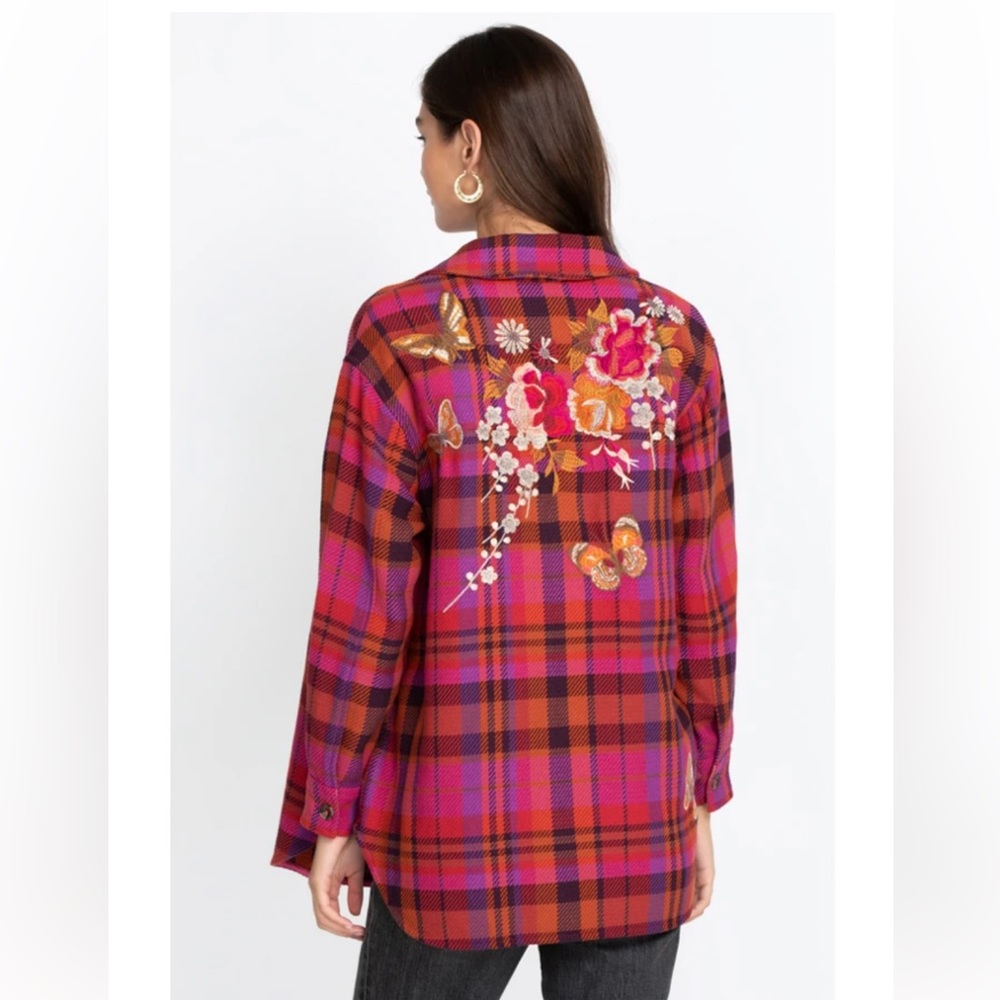 Johnny Was Azalea Shirt Embroidered Jacket NWT